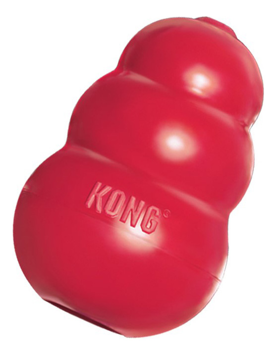 фото Игрушка для лакомств для собак kong classic, красный, длина 13 см