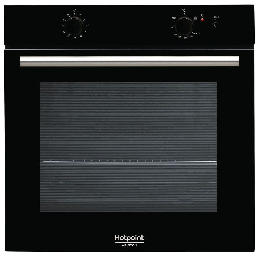 Встраиваемый газовый духовой шкаф Hotpoint-Ariston GA2 124 BL HA серебристый, черный