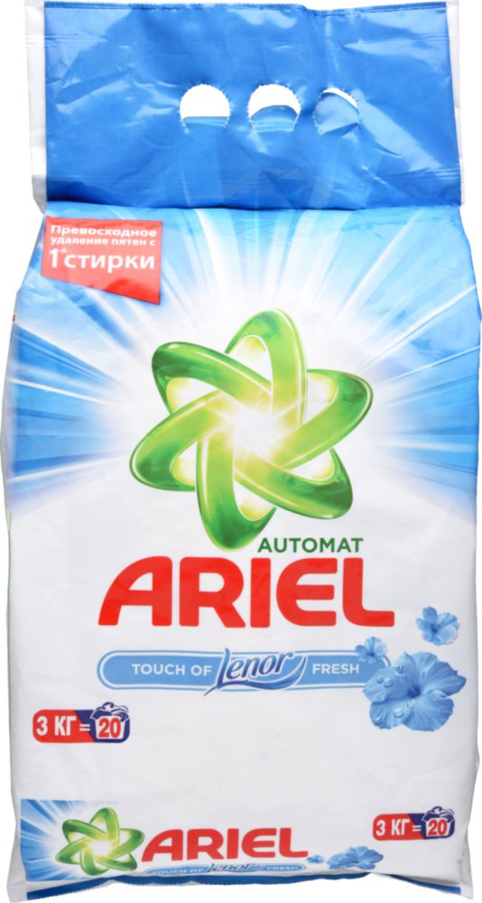 фото Порошок для стирки ariel touch of lenor fresh автомат 3 кг