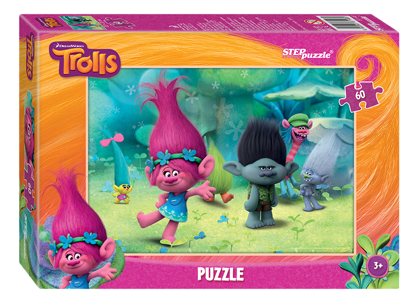 

Пазл Step Puzzle тролли 60 деталей, Trolls