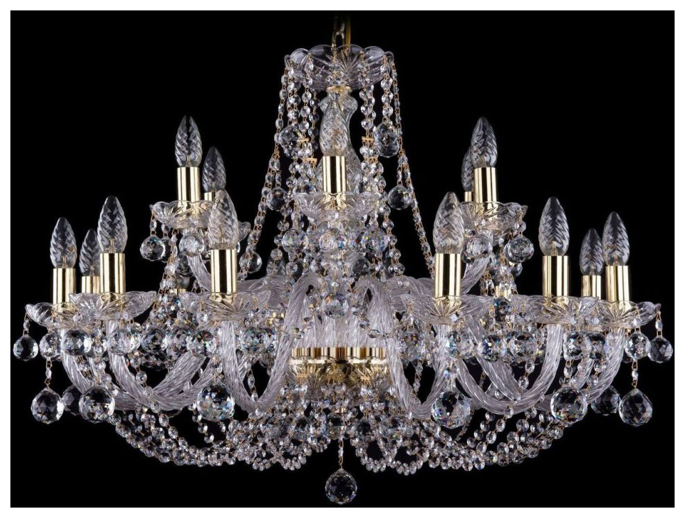 фото Люстра подвесная bohemia ivele crystal 1406/12+6/300/g/balls