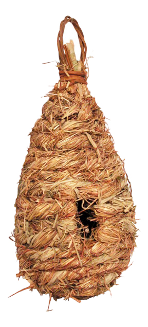 Гнездо для птиц Triol Капля, сено, бежевый, коричневый, 5.5х8.5х23 см