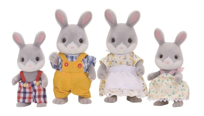 фото Игровой набор sylvanian families семья серых кроликов