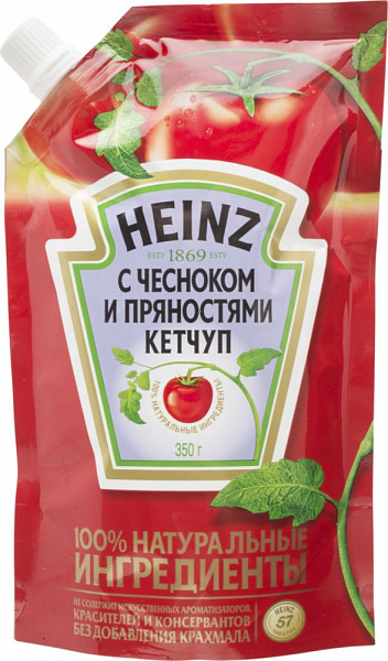 Кетчуп Heinz с чесноком и пряностями 350 г