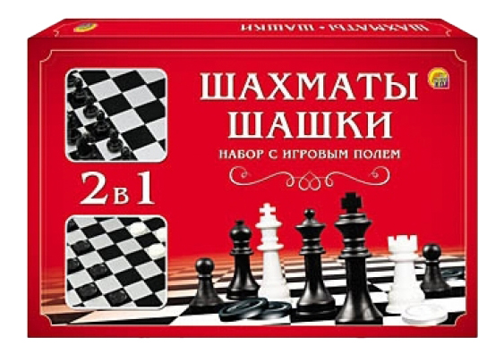 фото Шахматы, шашки в средней коробке с полями рыжий кот ин-1614