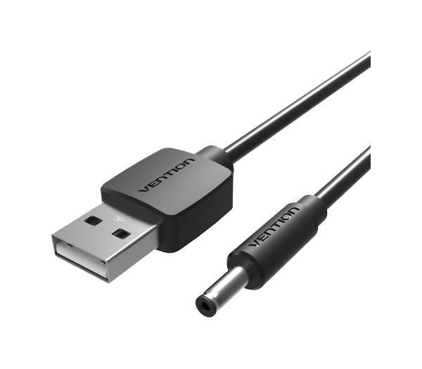 фото Кабель vention usb a-dc jack 3.5, m-m 0,8м black (vas-a66-b080)