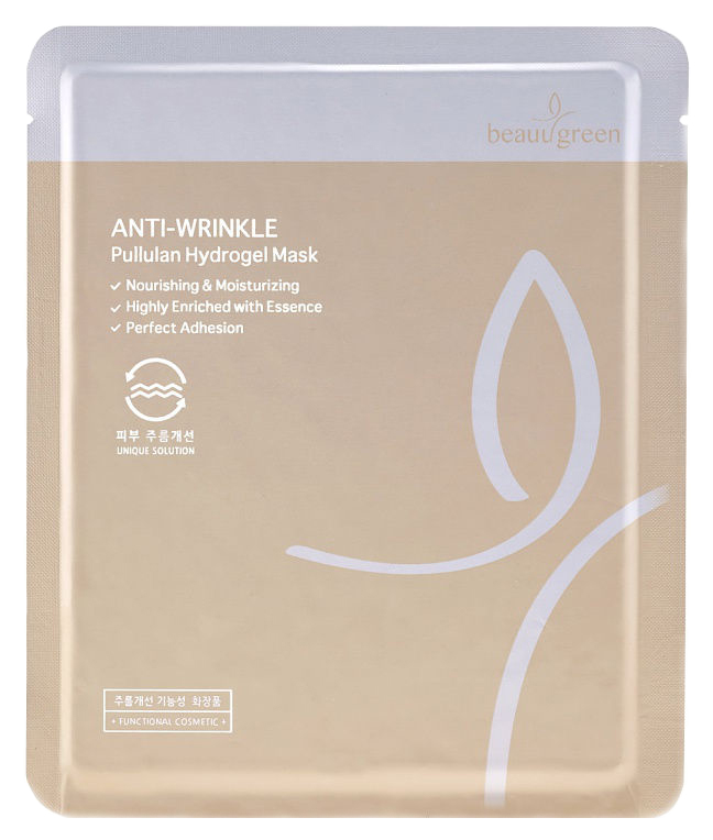 фото Маска для лица beauugreen anti-wrinkle pullulan hydrogel mask 1 шт