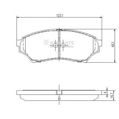 

Тормозные колодки NIPPARTS дисковые J3605040