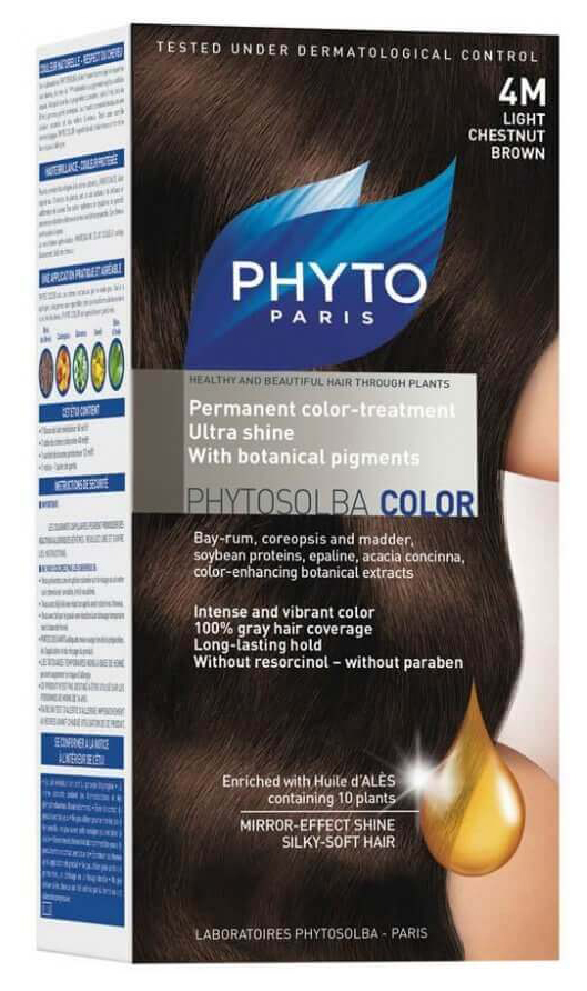 фото Краска для волос phytosolba phyto color 4m светлый каштан