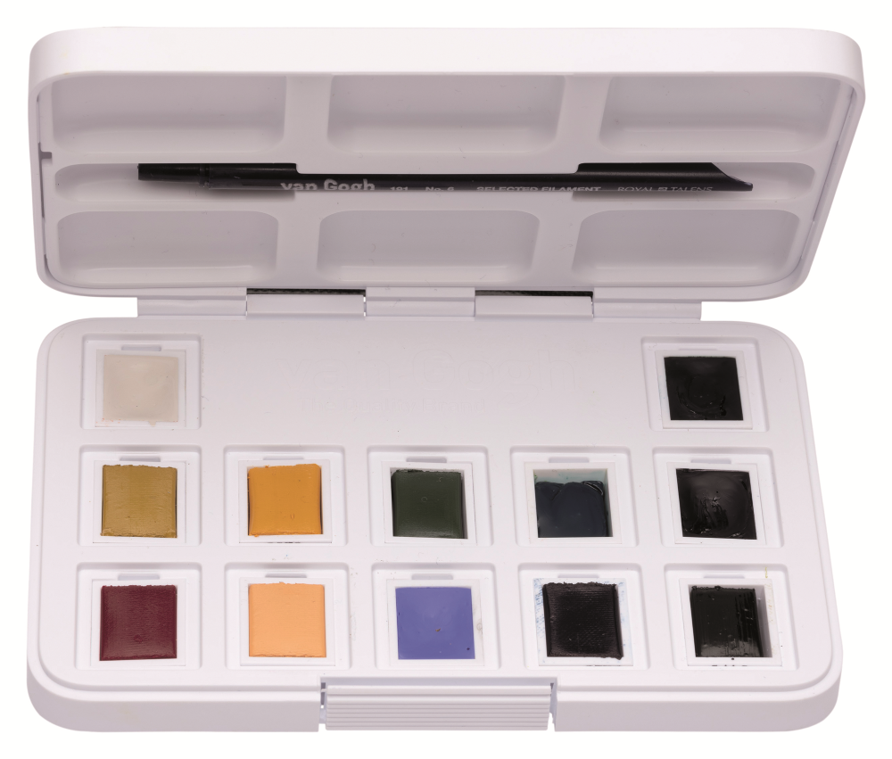 

Акварель Royal Talens Van Gogh Muted Colours цв природы 12 цв, Белый;бирюзовый;бордовый;бронзовый;голубой;желтый;зеленый;коричневый;красный;оранжевый;розовый;серый;синий;фиолетовый;черный, Van Gogh. Muted Colours