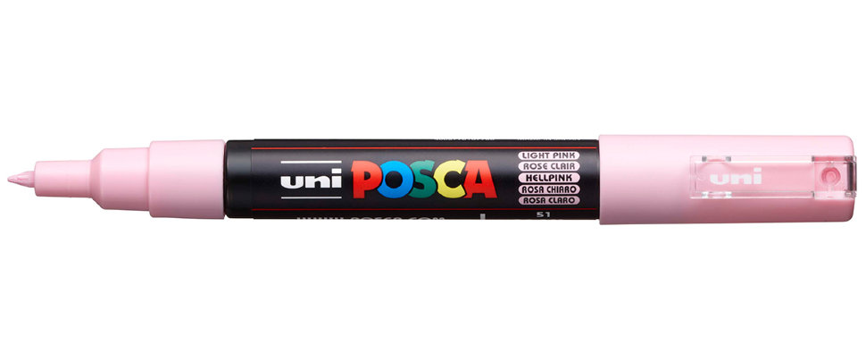 

Маркер Uni POSCA PC-1M 0,7мм овальный (светло-розовый (light pink) 51)