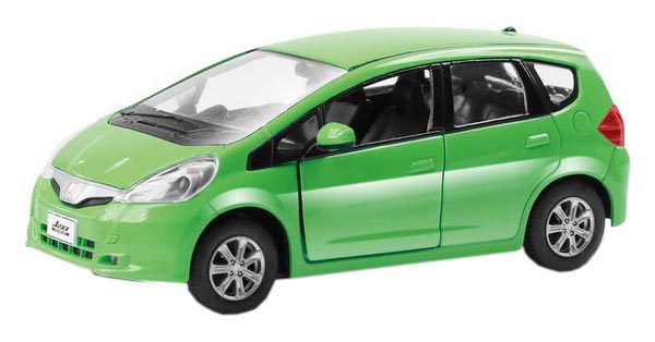 фото Машина металлическая rmz city 1:32 honda jazz, инерционная, зеленая, 12,7 x 4,9 x 4,1см uni-fortune