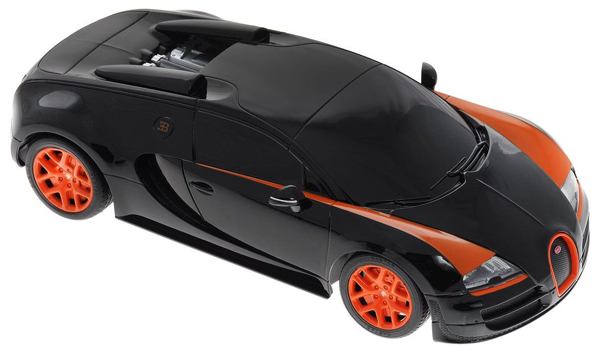 Машина р/у 1:24 Bugatti Grand Sport Vitesse Цвет Черный радиоуправляемая машинка rastar bugatti grand sport vitesse 70400o