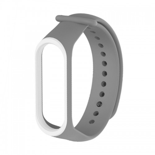 

Ремешок NoBrand Xiaomi Mi Band 4 Grey/White