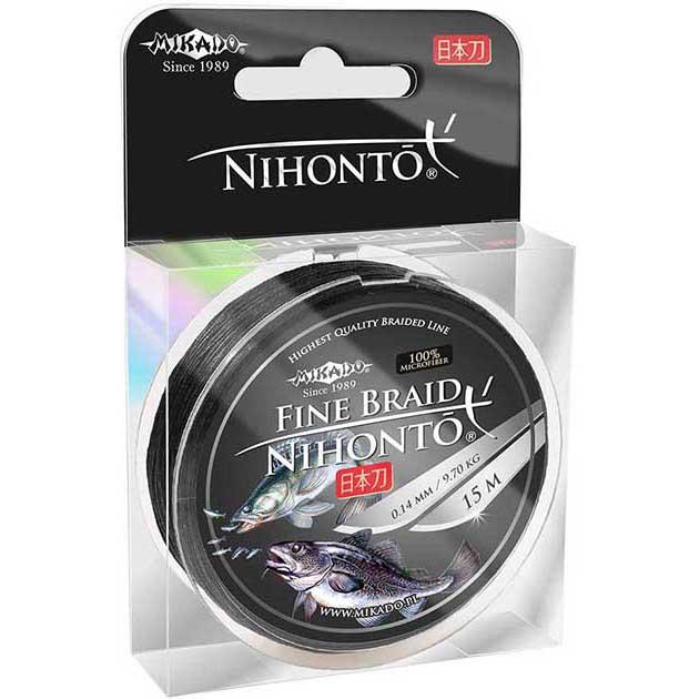 

Леска плетеная Mikado Nihonto Fine Braid 0,14 мм, 15 м, 9,7 кг, black, Черный, Nihonto Fine Braid