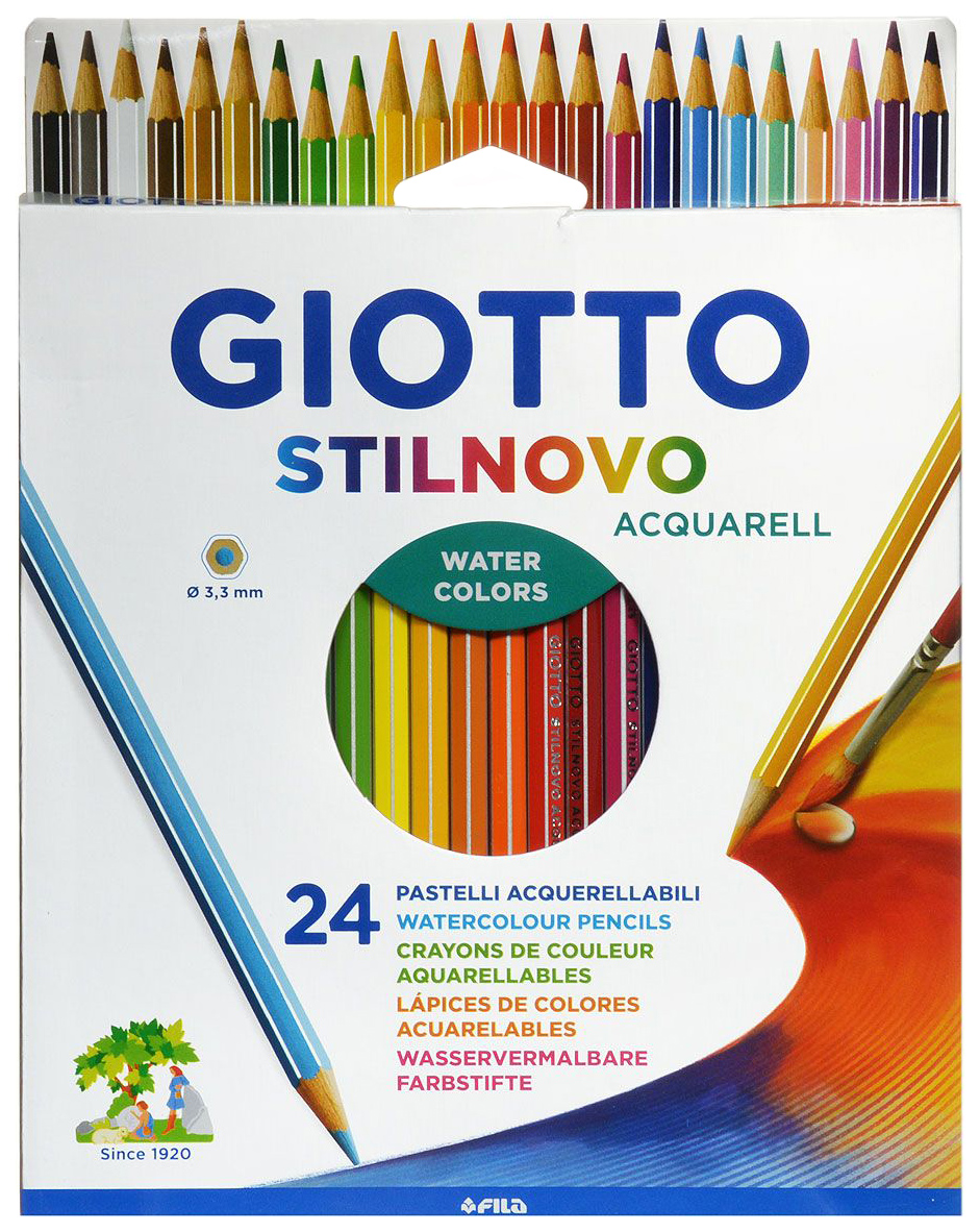 Карандаши GIOTTO 255800 STILNOVO Акварельные деревянные 24 цв