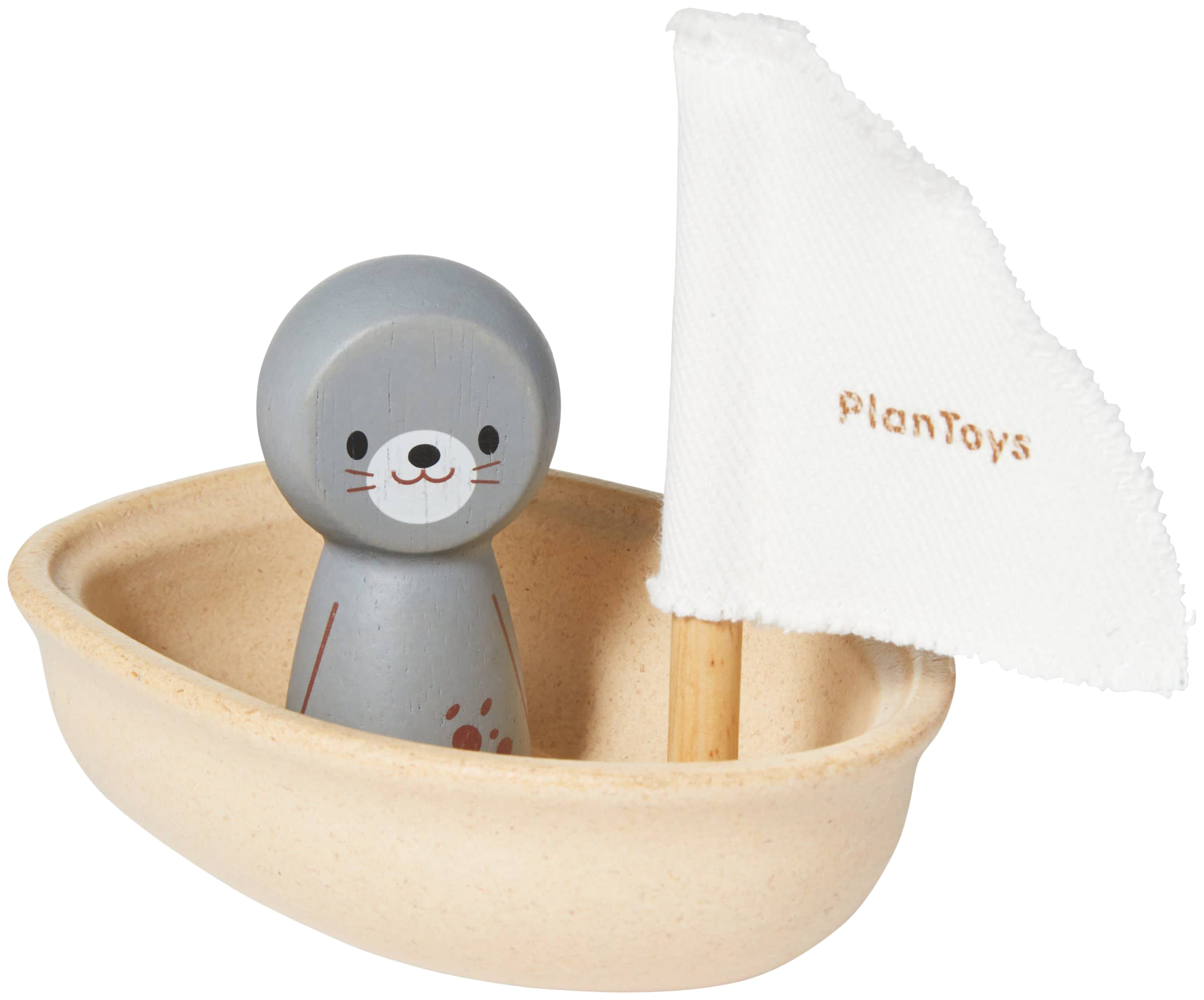 фото Игрушка для ванны "лодка и тюлень" plantoys