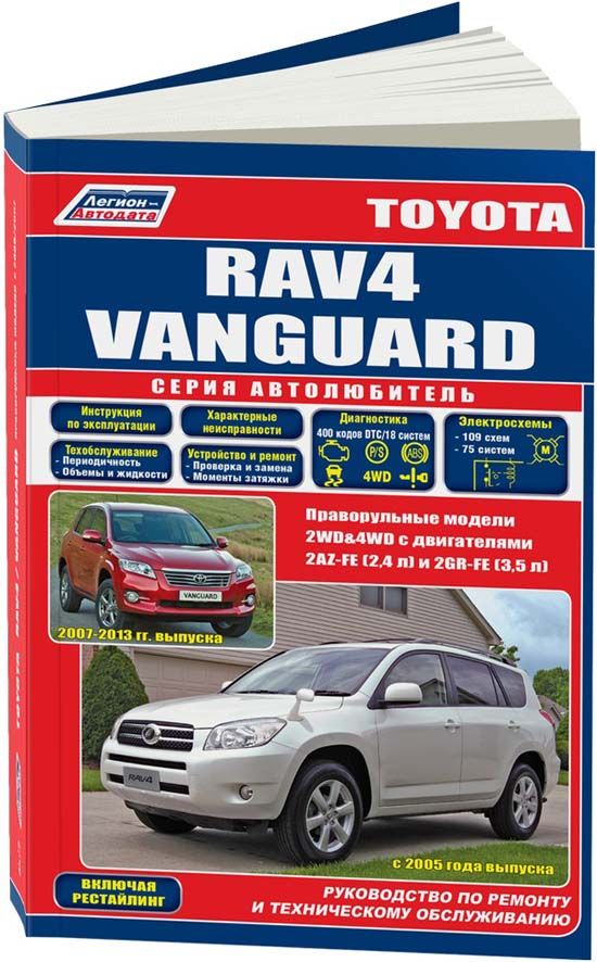 

Toyota Rav 4 Vanguard С 2005 Г.В. Руководство по Ремонту и техническое Обслуживание