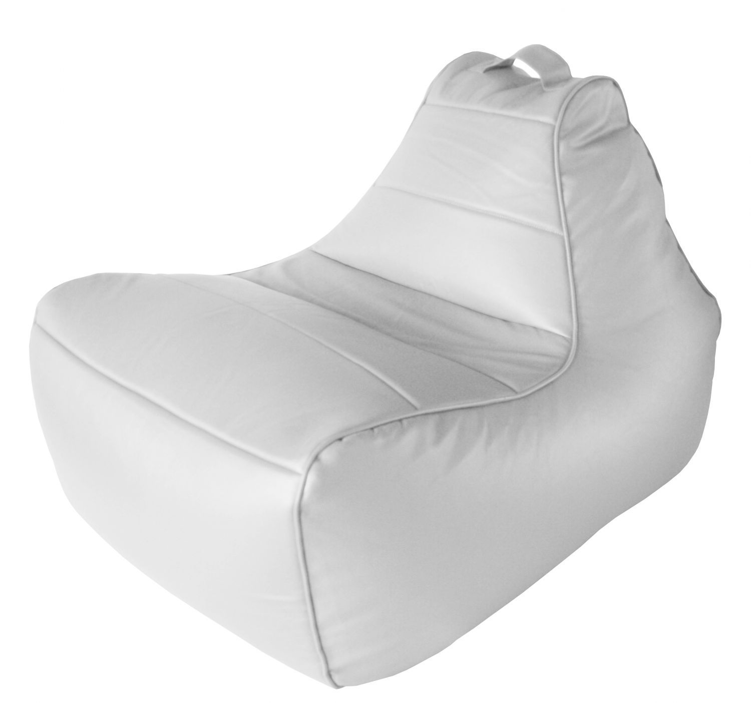 фото Бескаркасное кресло папа пуф modern lounger one size, экокожа, lounger white (белый)