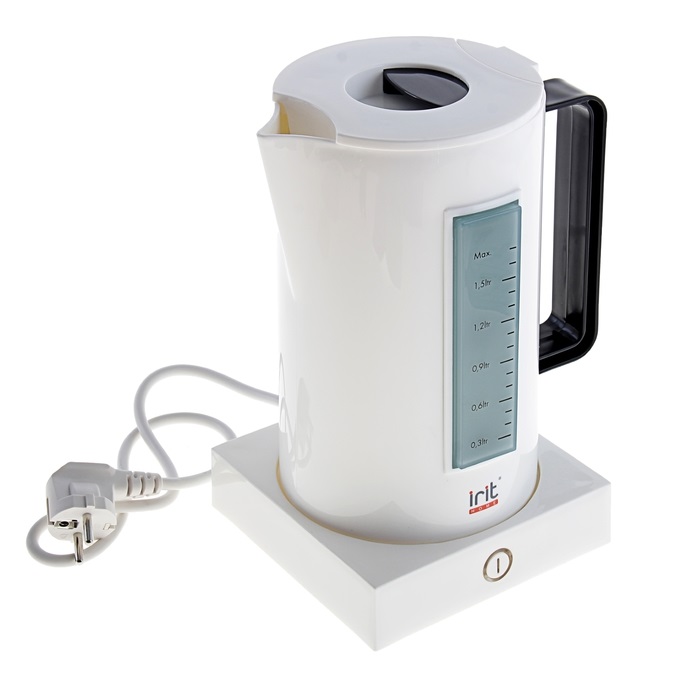 Чайник электрический Irit IR-1227 1.7 л белый чайник электрический irit ir 1350 1 8 л серебристый