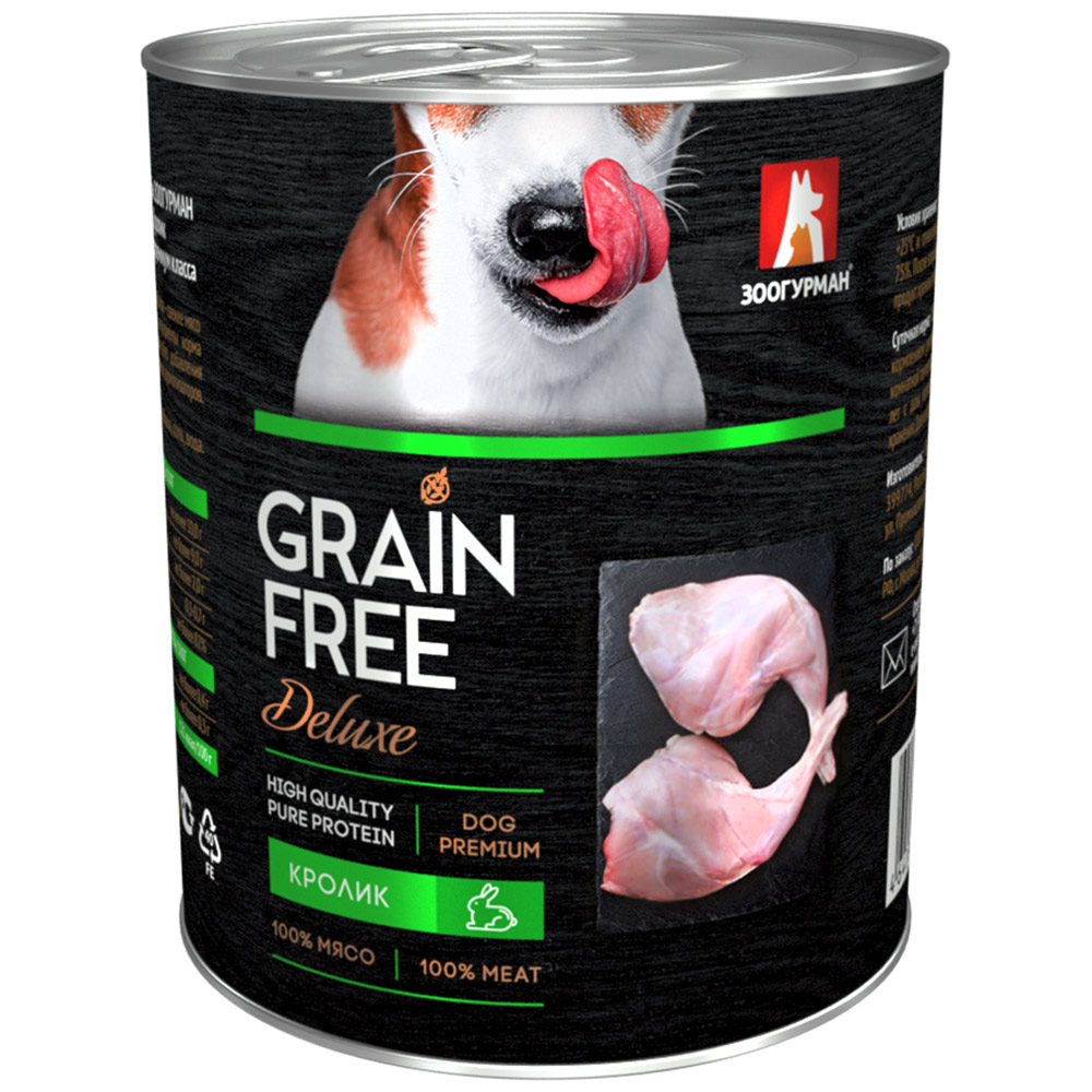 фото Консервы зоогурман grain free кролик для собак (350 г, кролик), 20шт