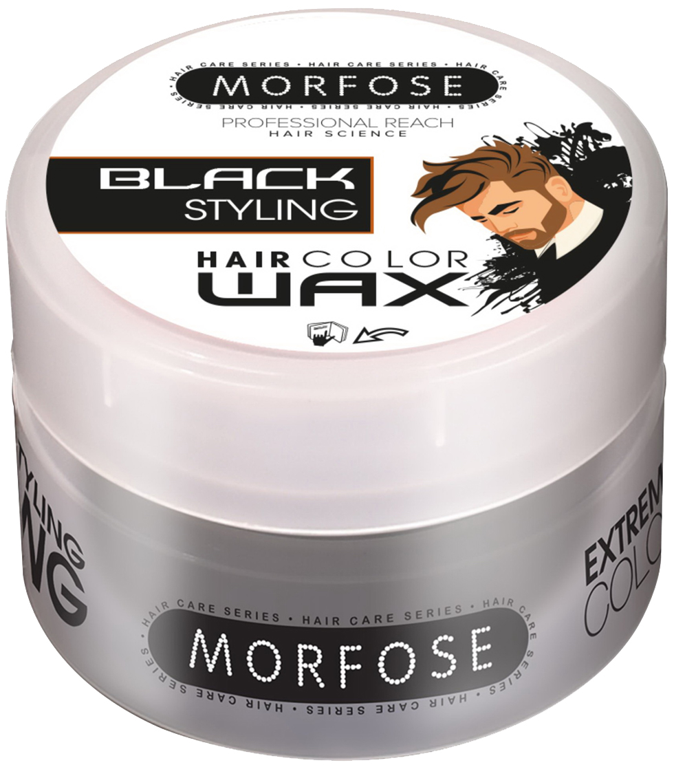 фото Воск для укладки morfose color hair wax черный 100 мл