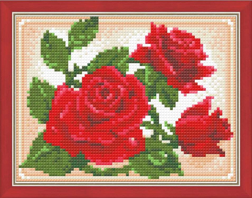 

Алмазная вышивка Алмазная Живопись Молодая роза, 15x20 см, Молодая роза
