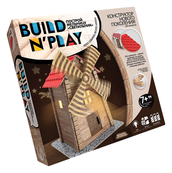 Конструктор электронный Danko Toys Build’N’Play Построй Мельницу Bnp-01-03 50 деталей