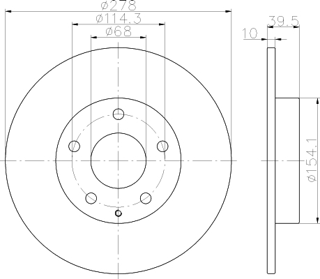 

Тормозной диск HELLA PAGID 8DD355119391
