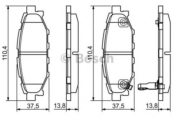 

Комплект тормозных колодок BOSCH 0986495119