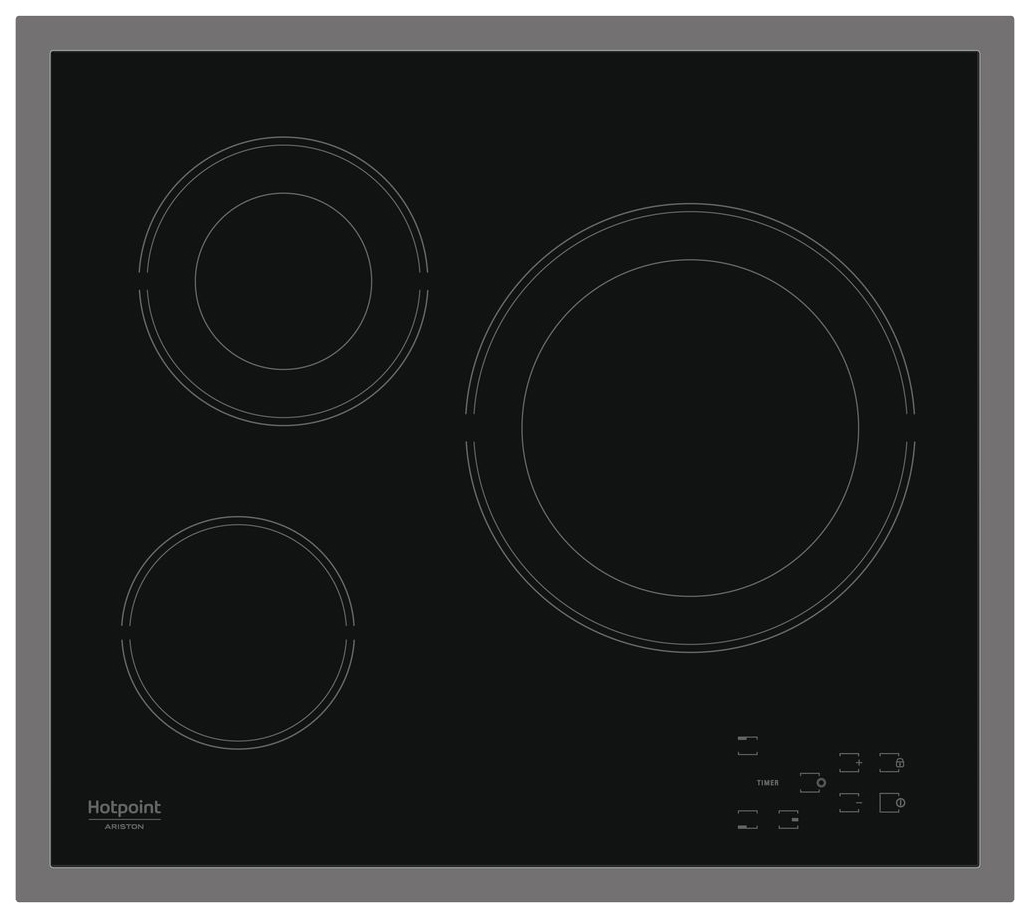 фото Встраиваемая варочная панель электрическая hotpoint-ariston hr 603 x black