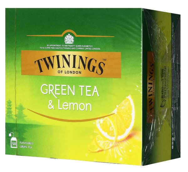 

Чай зеленый Twinings байховый с ароматом лимона в пакетиках 50 пакетиков