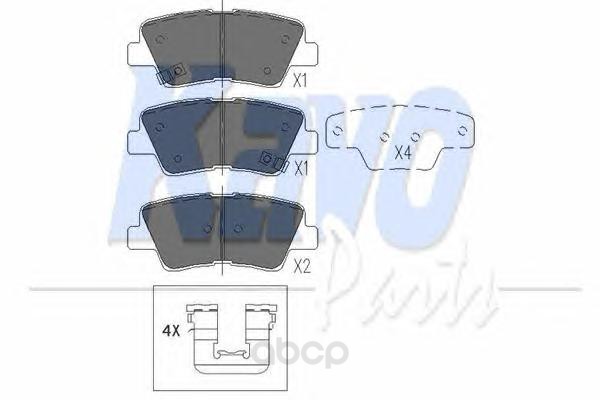 фото Колодки тормозные kavo parts kbp3025