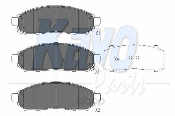 

Колодки тормозные kavo parts KBP6574
