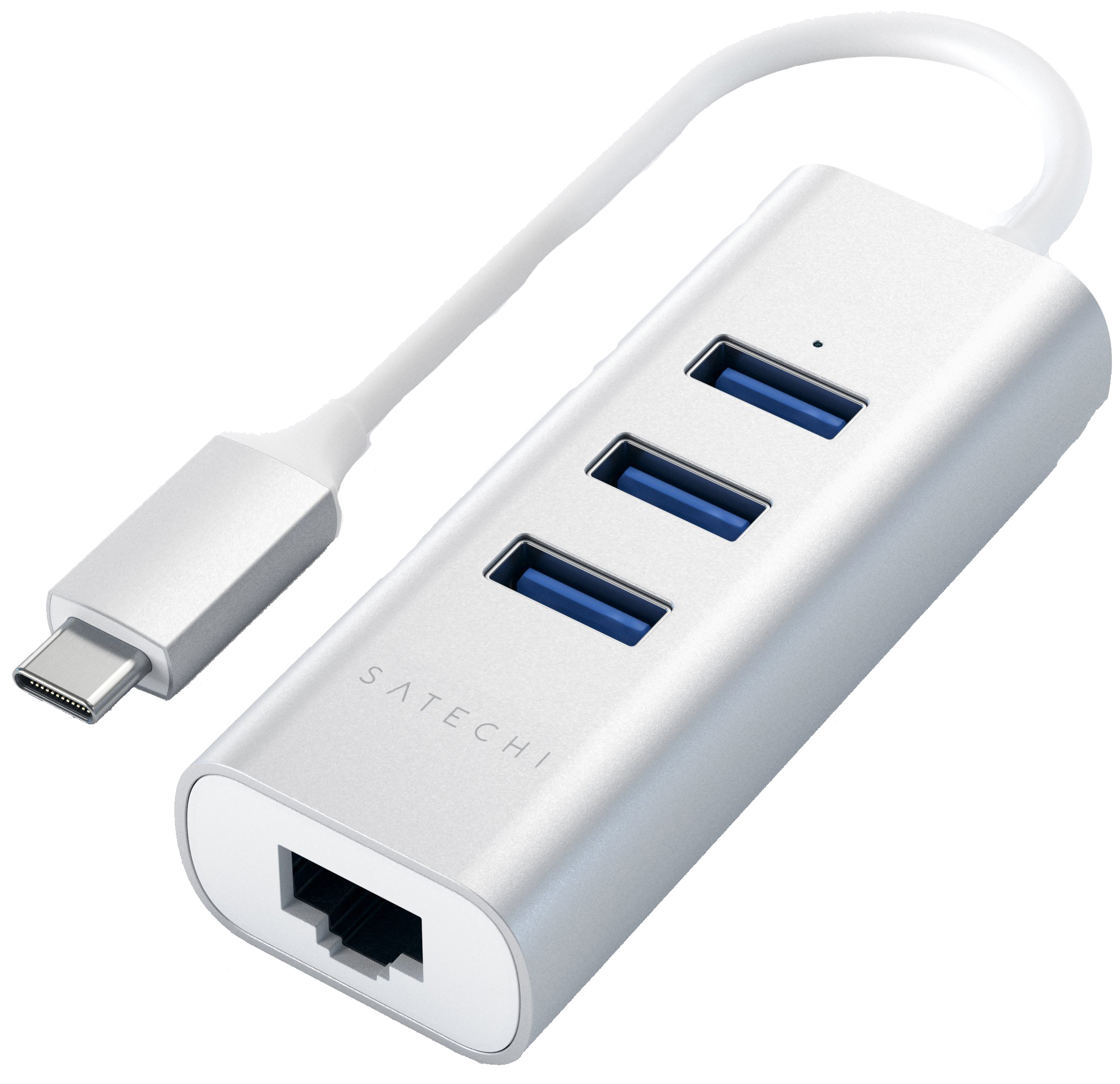 фото Разветвитель для компьютера satechi type-c 2-in-1 usb 3.0 aluminum 3 port st-tc2n1usb31as