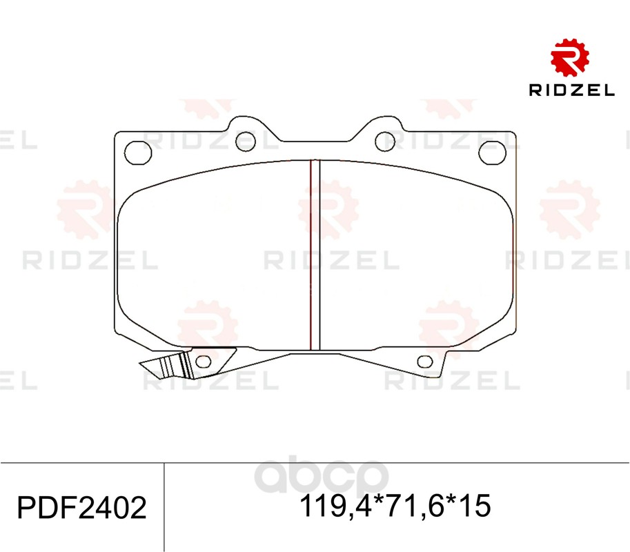 

Комплект тормозных колодок RIDZEL PDF2402