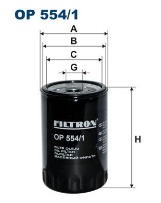 фото Фильтр масляный filtron op554/1