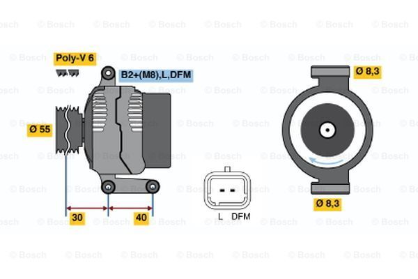 

Генератор BOSCH 0 986 041 850