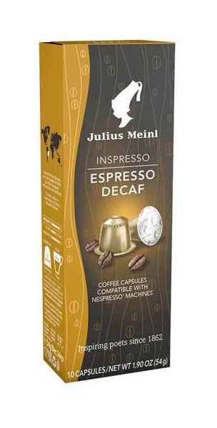 

Капсулы Julius Meinl эспрессо декаф для кофемашин Nespresso 10 капсул, для кофемашины