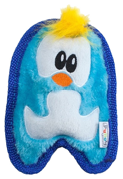 Мягкая игрушка для собак Petstages Invinc Mini Пингвин без наполнителя, голубой, 17 см