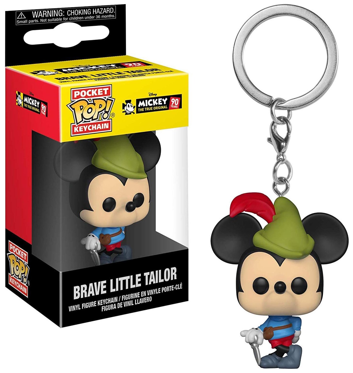 Брелок Mickey: The True Original (90 Years) - Pocket POP! - Brave Little Tailor (4 см)