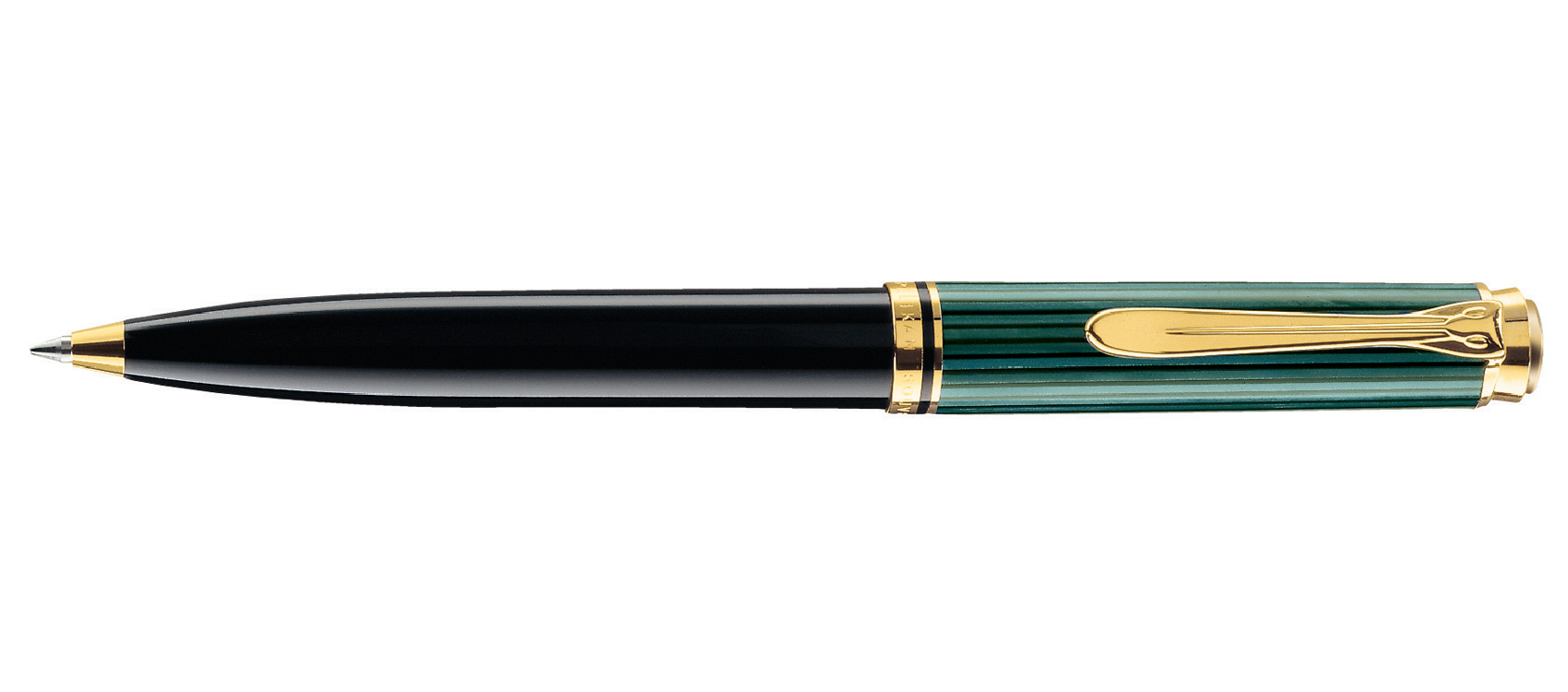 фото Pelikan souveraen - black green gt, шариковая ручка, m