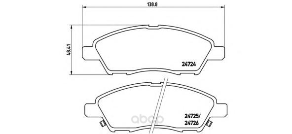 

Тормозные колодки дисковые brembo P56070
