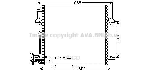 

Радиатор охлаждения двигателя Ava MS5406D