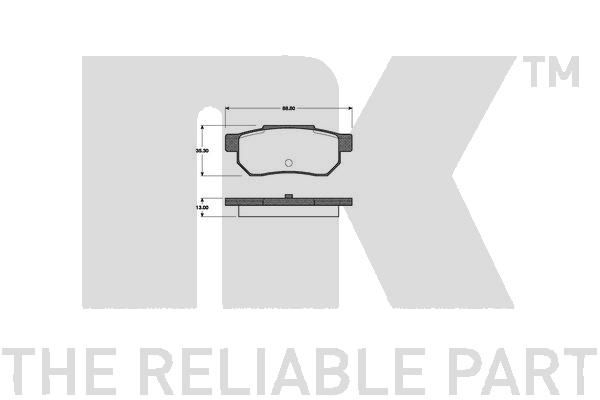 

Тормозные колодки Nk дисковые 222608