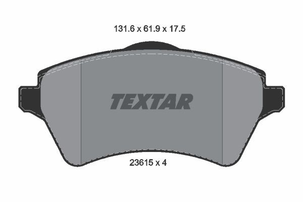 

Тормозные колодки Textar дисковые 2361501