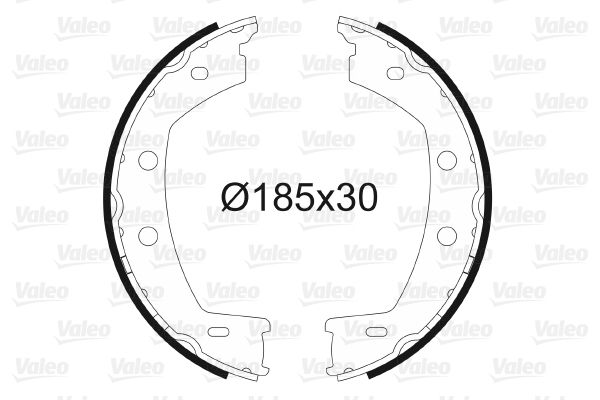 

Тормозные колодки Valeo стояночного тормоза 564198
