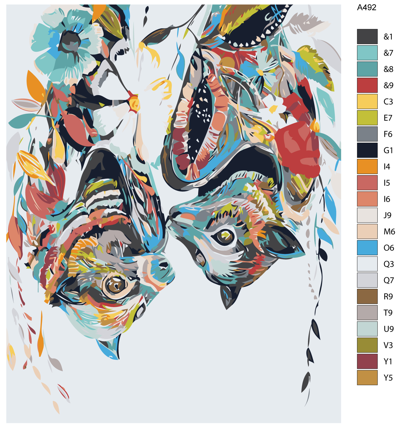 

Картина по номерам, 40 x 50, A492, A492