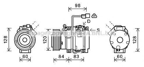 Компрессор кондиционера AVA QUALITY COOLING MTAK227