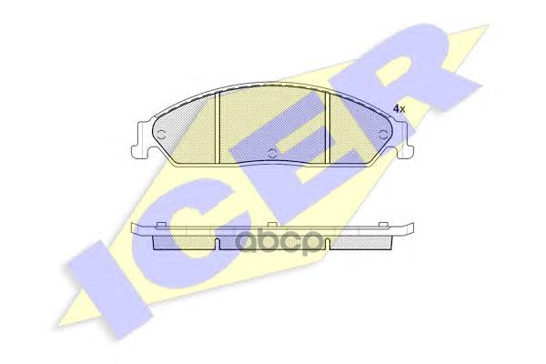 фото Комплект тормозных колодок icer 181782